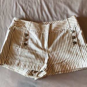 High waisted sailor stripe shorts